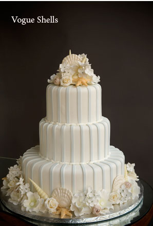 Who says Beach Wedding Cakes can't be Classy